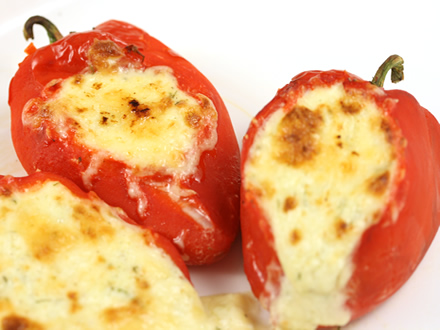 Warm Bulgarian Stuffed Peppers with Cheese