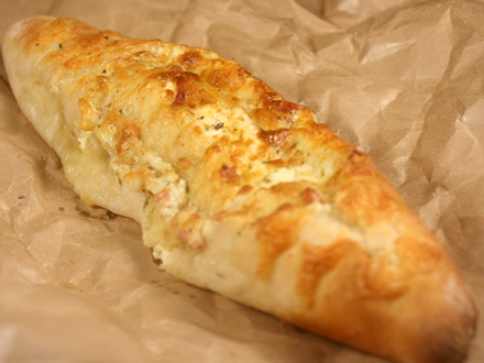 Savory French-Style Bread Rolls Stuffed with Sour Cream, Bacon & Cheese