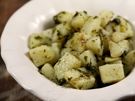 Quick Sautéed New Potatoes with Sorrel and Dill