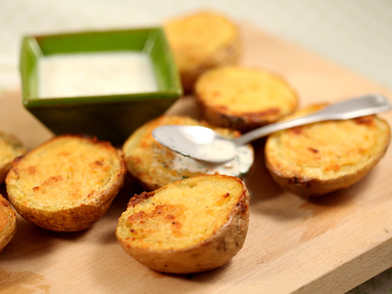 STUFFED POTATOES IN CREAMY DILL SAUCE