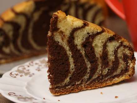 CLASSIC TWO-TONE MARBLE CAKE — CHOCOLATE AND VANILLA SWIRLED DELIGHT
