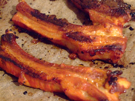 BEER-BRAISED BBQ PORK RIBS