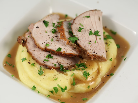 BEER-BRAISED PORK LOIN WITH HERBS DE PROVENCE