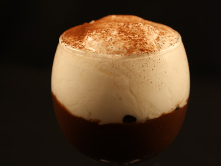 CHOCOLATE CREAM WITH HOMEMADE MARSHMALLOW TOPPING