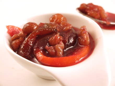 VERSATILE PLUM JAM WITH ORANGE, CINNAMON, RAISINS & WALNUTS