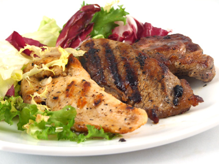 Perfectly Grilled Mixed Meat Platter with Chimichurri