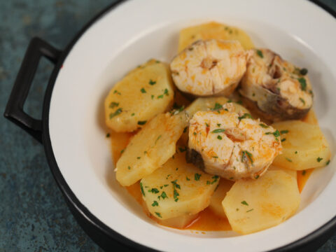 Merluza a la Gallega (Galician-style Hake with Potatoes)