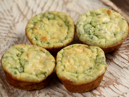 SAVORY SPINACH AND PARMESAN MUFFINS