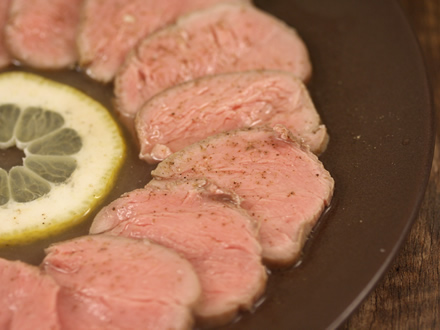 Sous-Vide Veal Tenderloin with Lemon Marinade