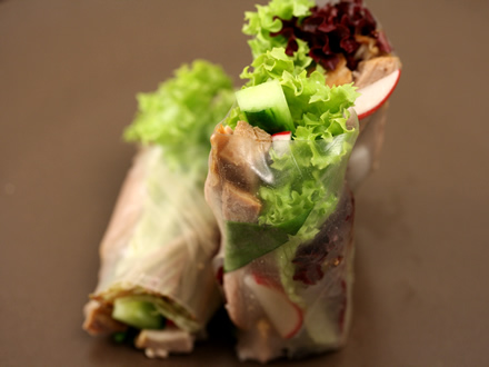 Fresh Vietnamese-Style Rice Paper Rolls with Marinated Pork Tenderloin